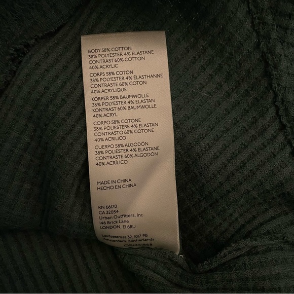 Free People We The Free Raglan Waffle Knit Colorblock Henley Large - Picture 9 of 10